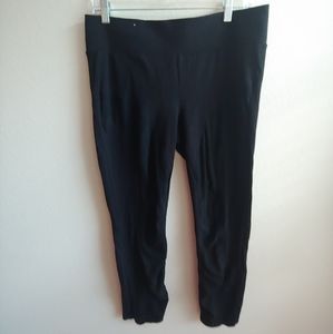 Black leggings, cotton and suede